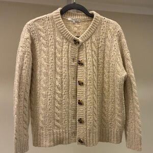 Madewell Pointelle Cable Cardigan Sweater